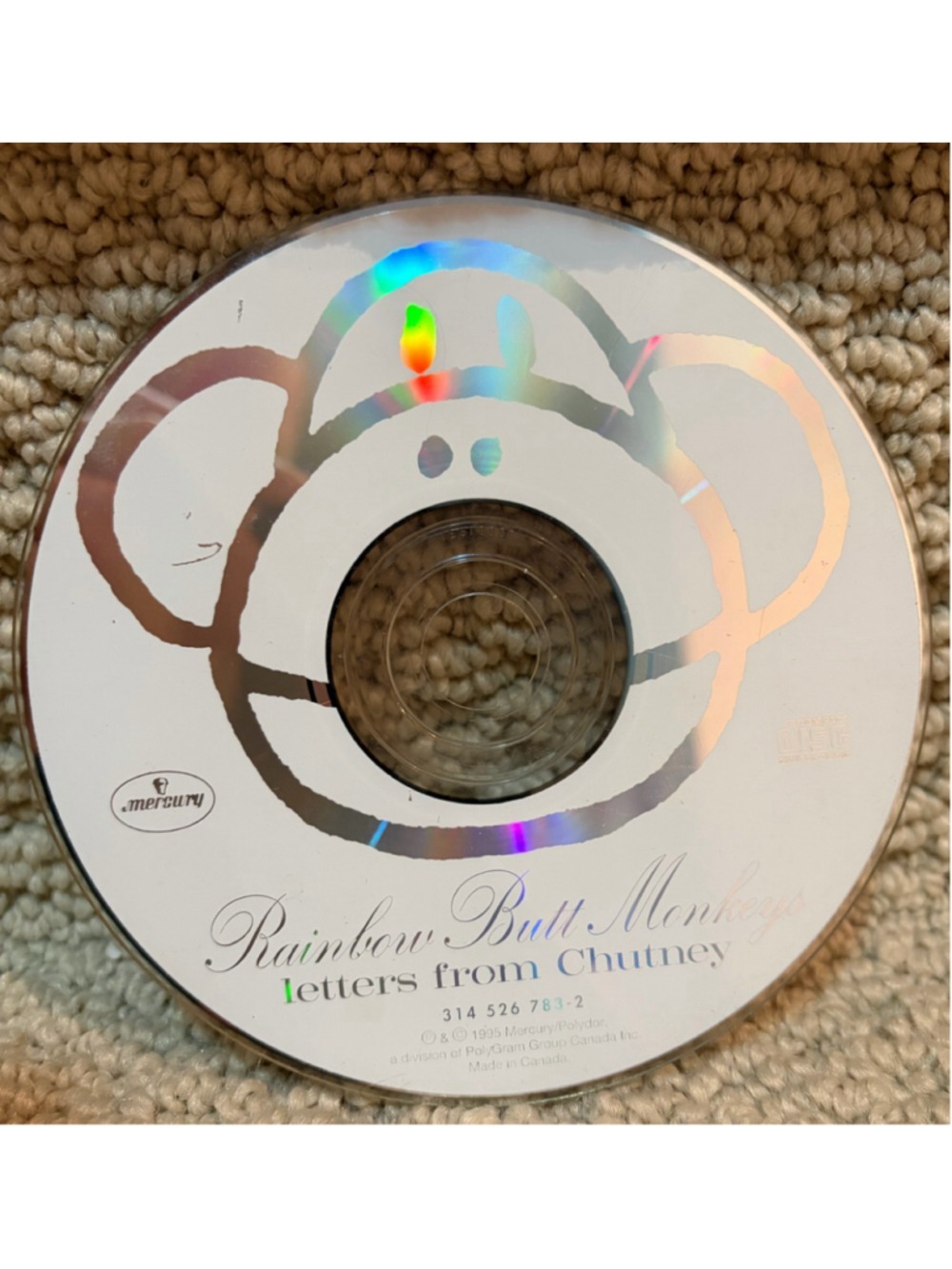 Rainbow Butt Monkeys Letters from Chutney CD Music Album One Size White Silver
